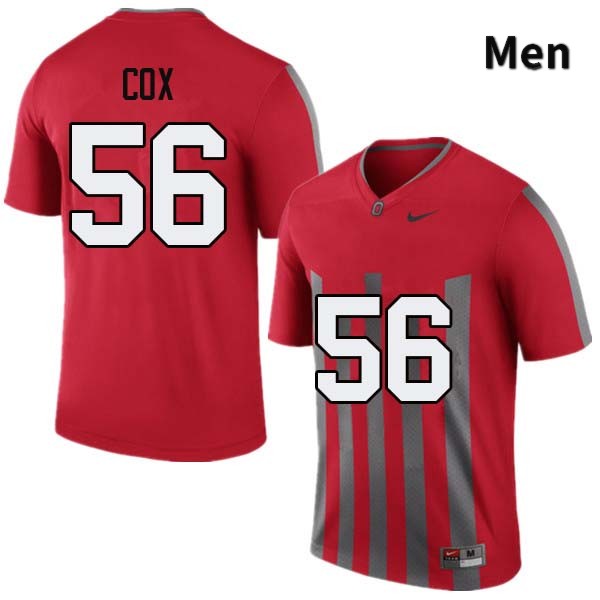 Ohio State Buckeyes Aaron Cox Men's #56 Throwback Authentic Stitched College Football Jersey